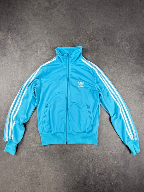 Adidas Firebird Track Top hellblau/weiß Trefoil große Rückenlogo Größe 40 2008