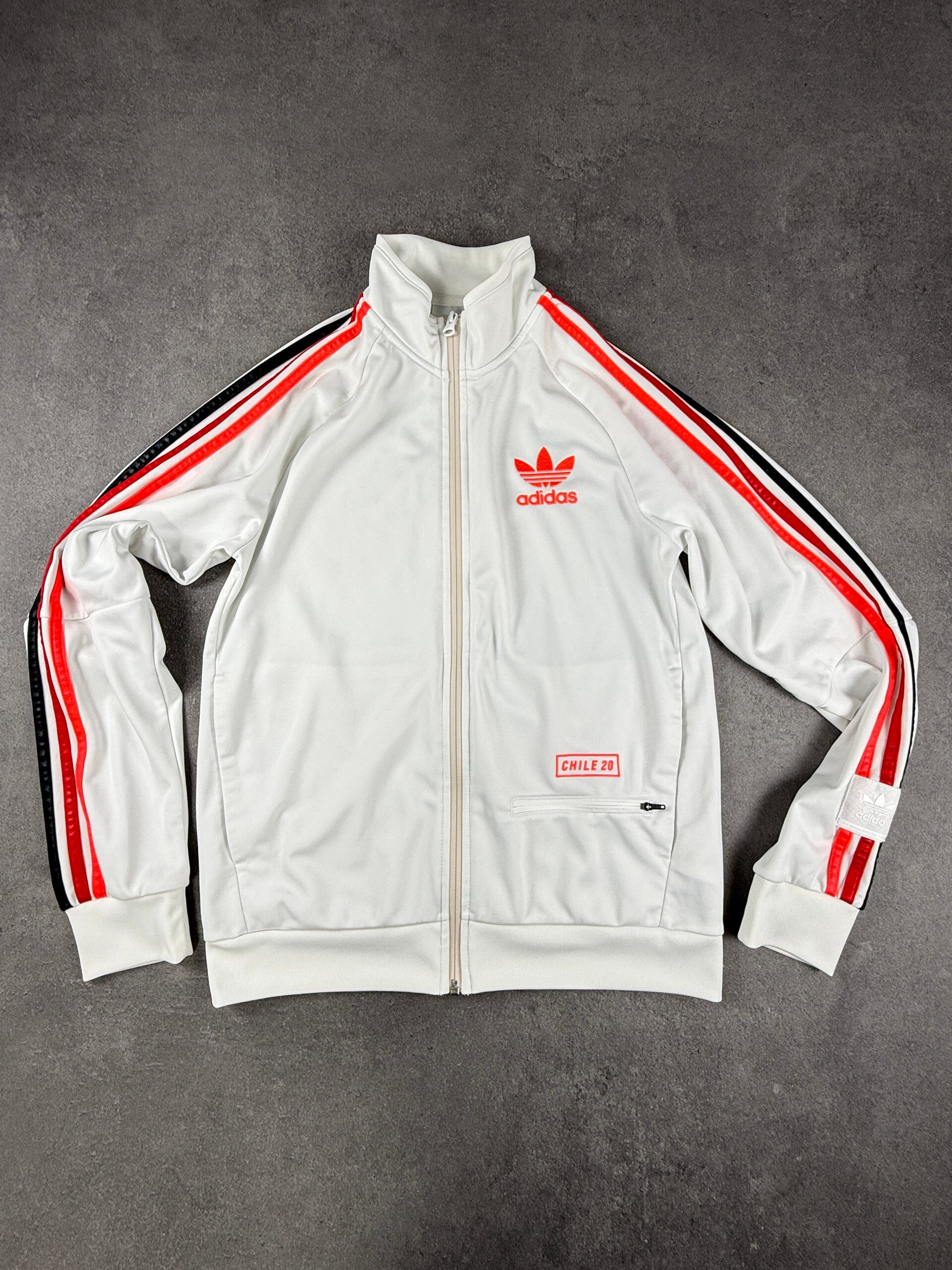 Adidas Chile 20 Track Top weiß/orange/schwarz Größe S 2021