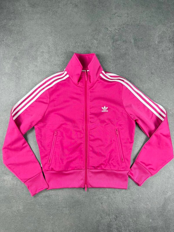adidas Originals Firebird Track Jacket – Real Magenta / Weiß – Gr. 38