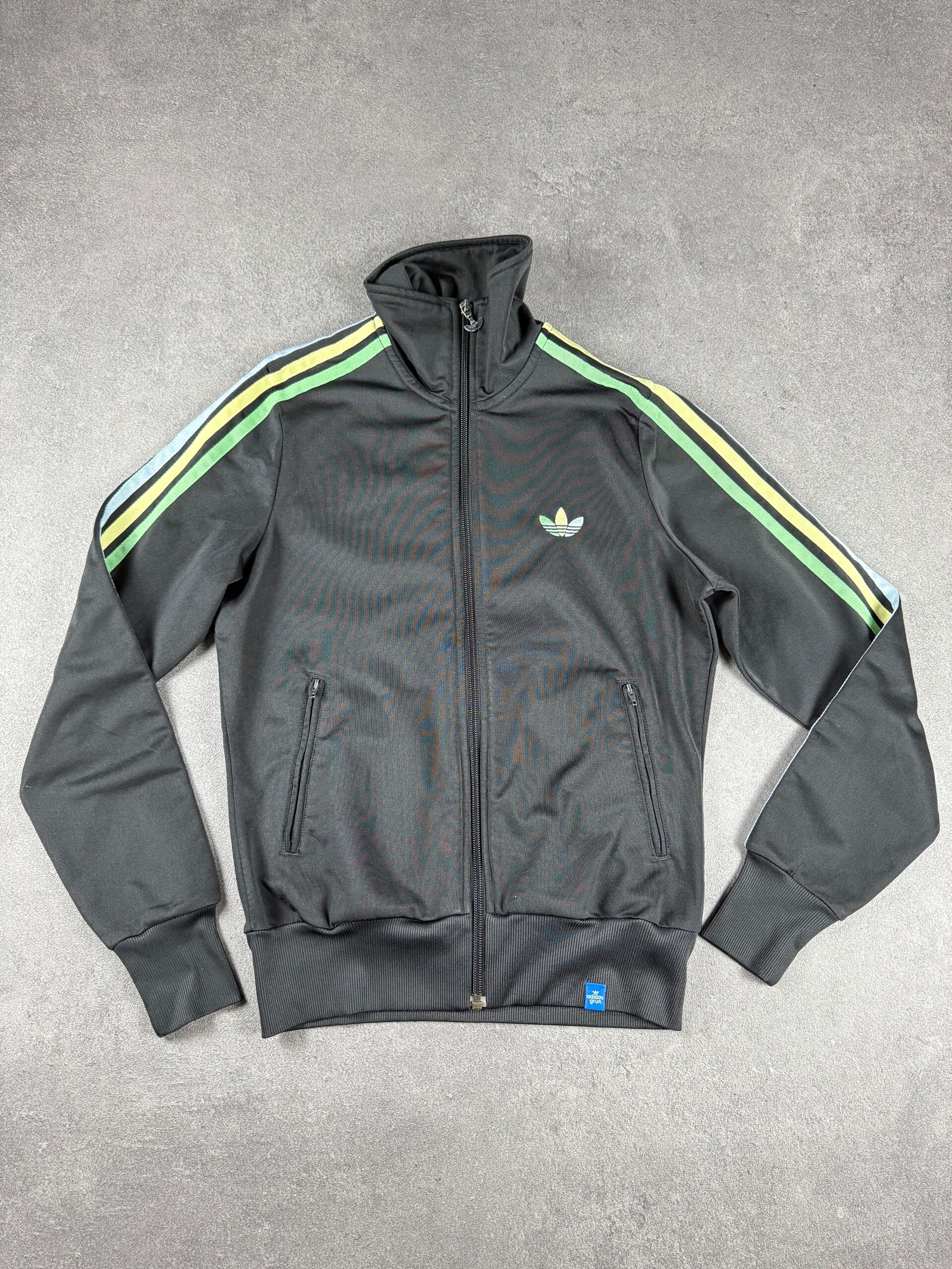 Adidas Originals „grün“ Track Jacket – Schwarz / Multicolor – Gr. 38