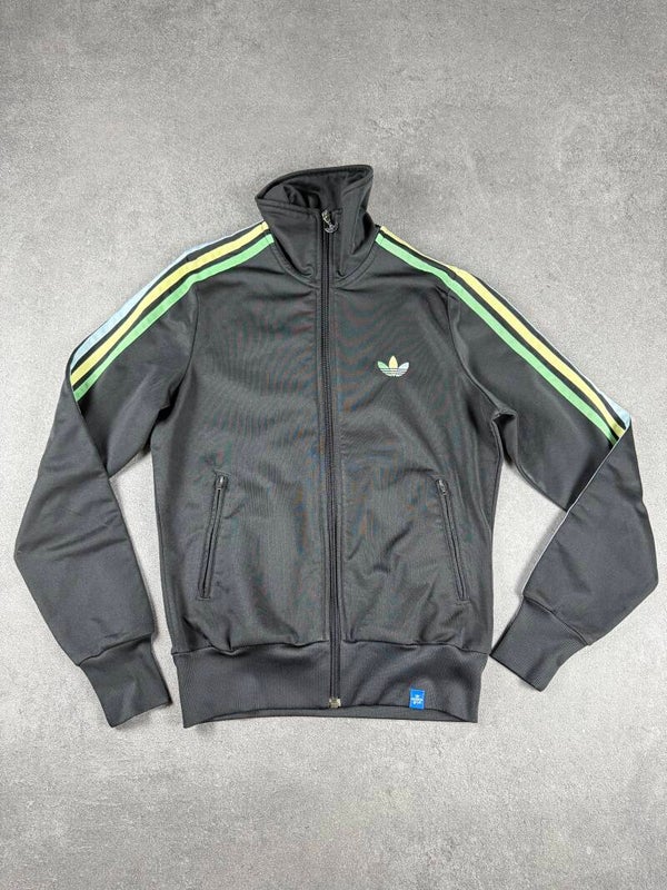 Adidas Originals „grün“ Track Jacket – Schwarz / Multicolor – Gr. 38