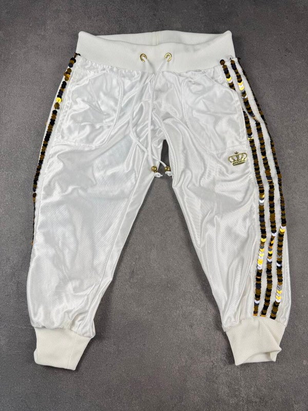 Adidas Originals x Missy Elliott Respect M.E. Track Pants – Weiß / Gold / Schwarz – Damen 38 – 2010