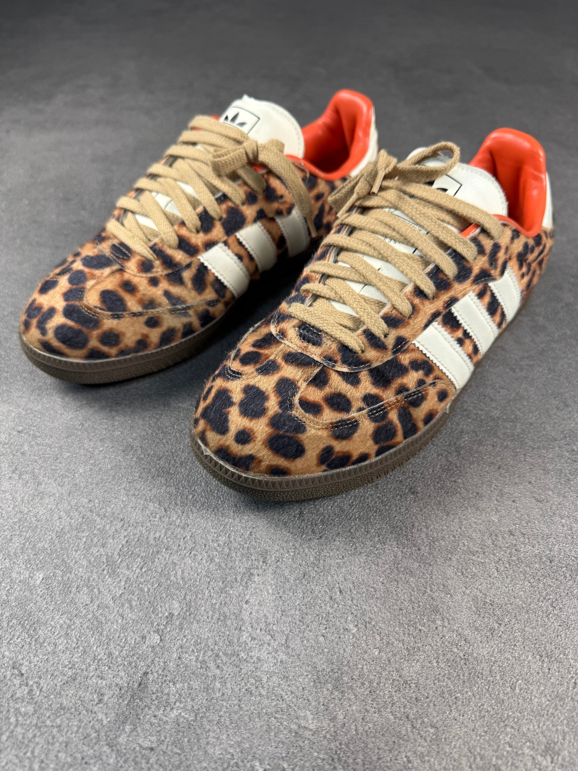 Adidas Samba OG W Leopard Print / Cheetah Print Pony Hair Preloved Red Größe 38 2/3 (JI2734)
