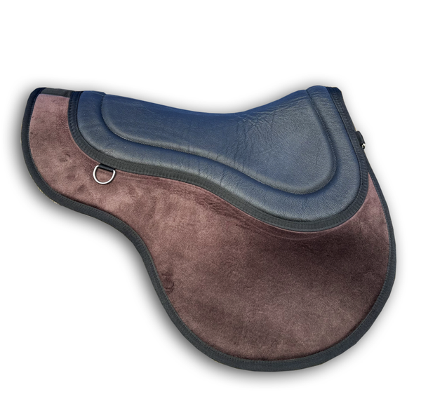 POSH PONY Trail Pad - brown velvet with easy clean leather seat