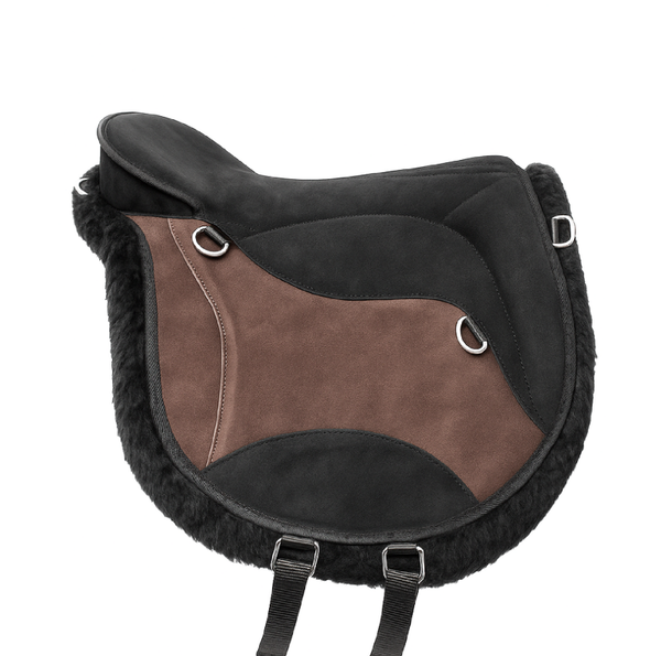POSH PONY Bareback Pad - Multi use pad in black & brown suede