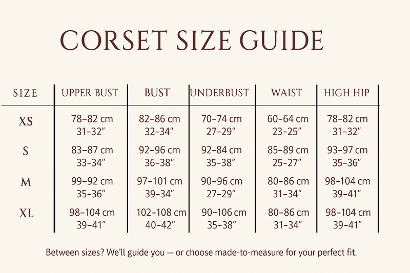 Designer corsets made to measure worldwide