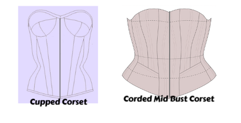 Custom made corset with cups