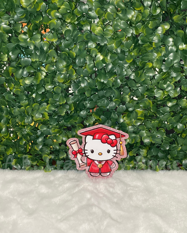 Graduation Toppers - Red Hello Kitty
