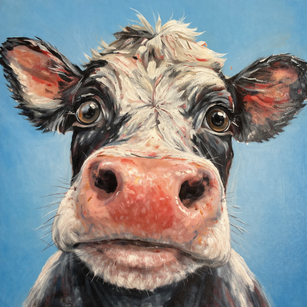 Cow Art Tile – Decorative Ceramic Animal Tile | Margreet Blaas