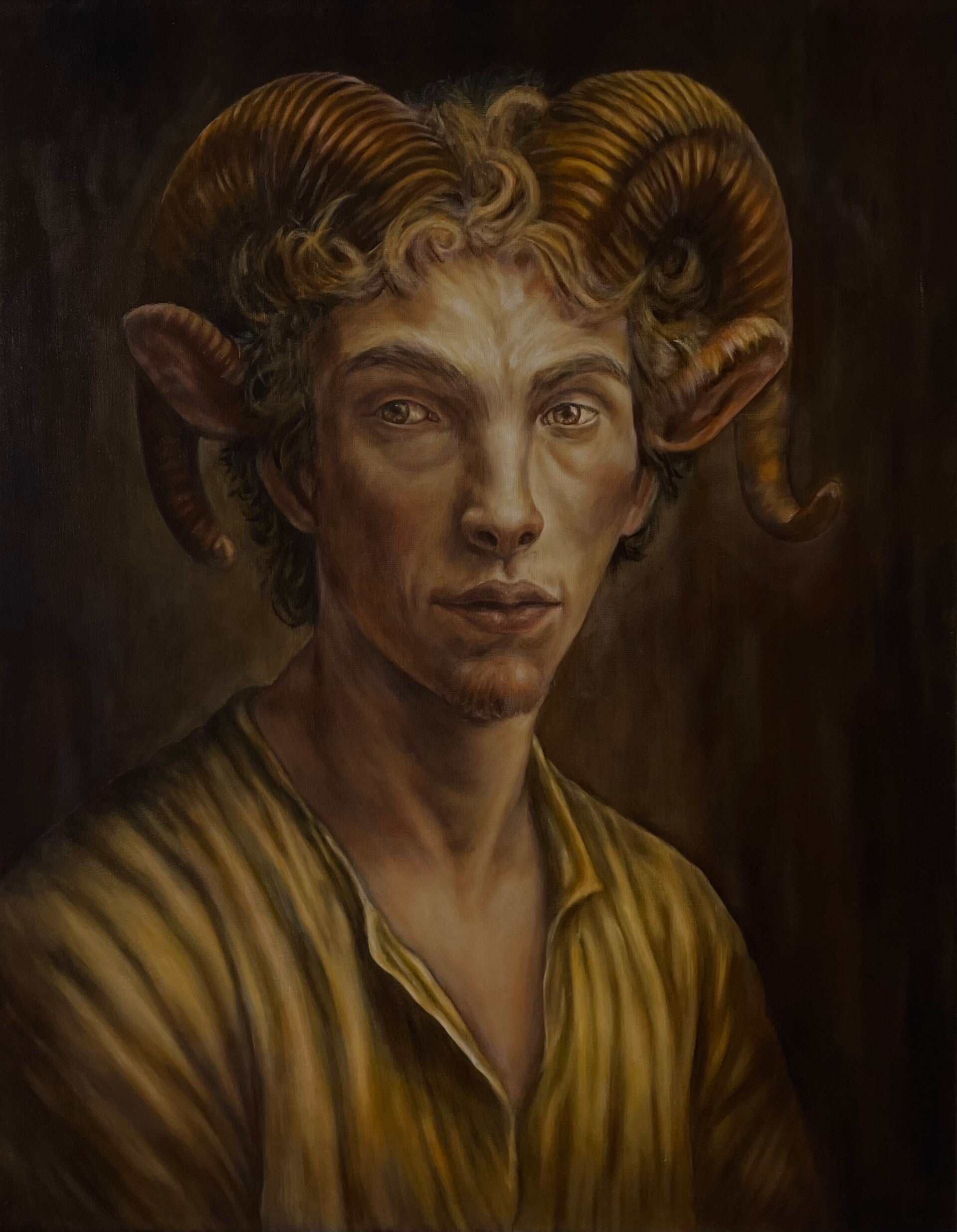 Chimairus Viridis – Human Ram Hybrid Fine Art Print