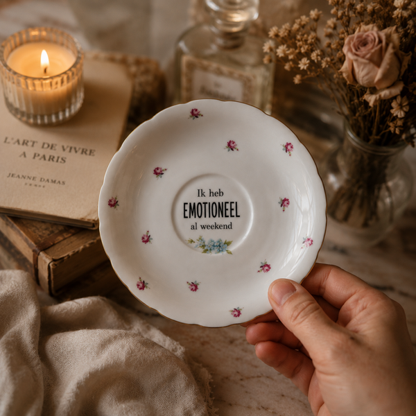 Ik heb emotioneel al weekend | vintage quote plate