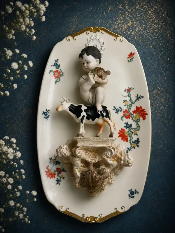 The Weight of Wonder | Vintage Porcelain Assemblage Art