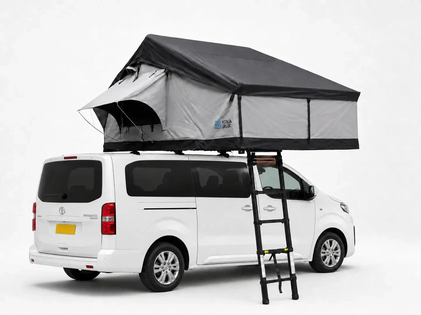 Koala Creek softcover daktent model Teide 190L-V3 Overlander. Met overdekte instap en incl DELUX pakket.