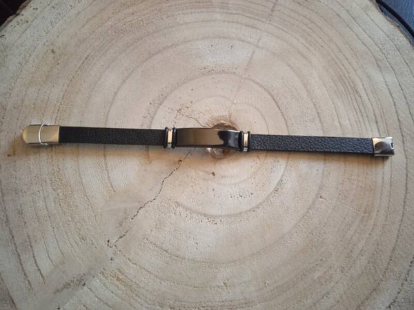 Mooie armbanden staal ,Leer