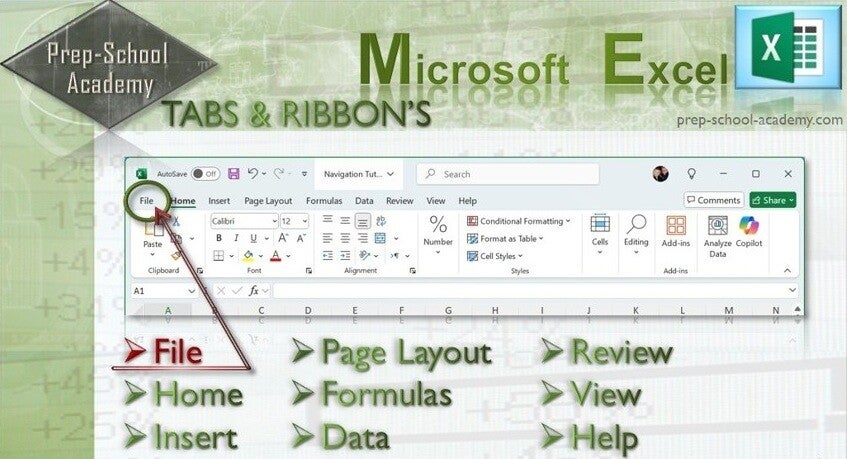 Microsoft Excel Tabs & Ribbons Tutorial