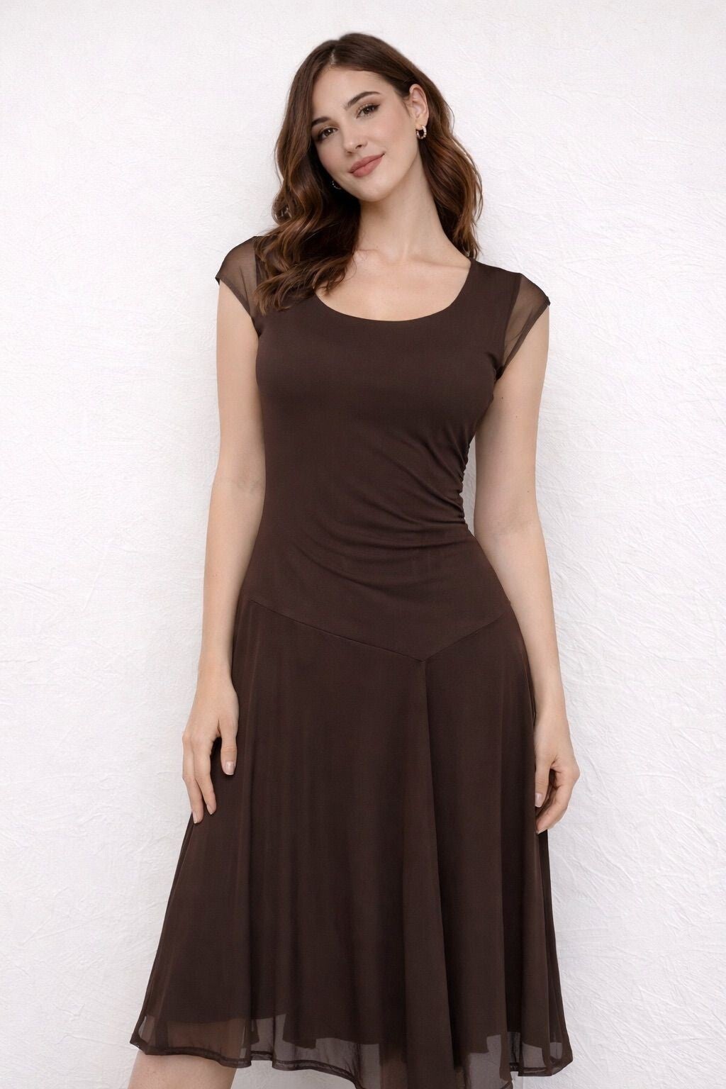 Vestido chocolate elegance