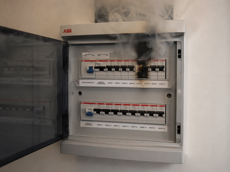 Brandlucht-meterkast