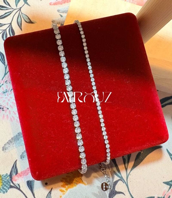 Bracciale Tennis in Acciaio – Eleganza senza tempo