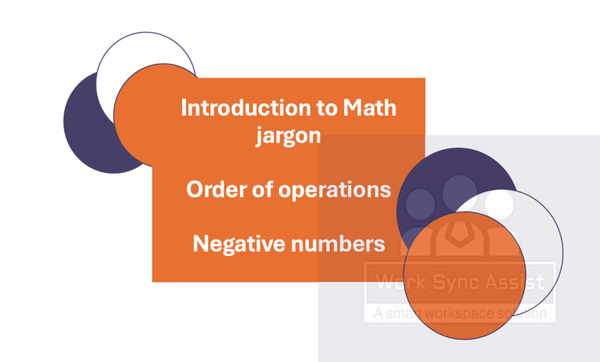Math Learning Resource: Math Jargon, Order of Operations and Negative Numbers (Digital download only)