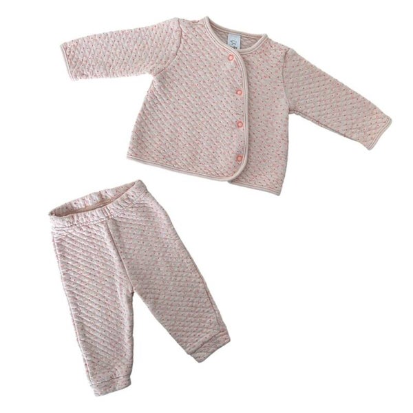 2-teiliges Set - Jacke & Hose mit Herzmuster - Größe 68