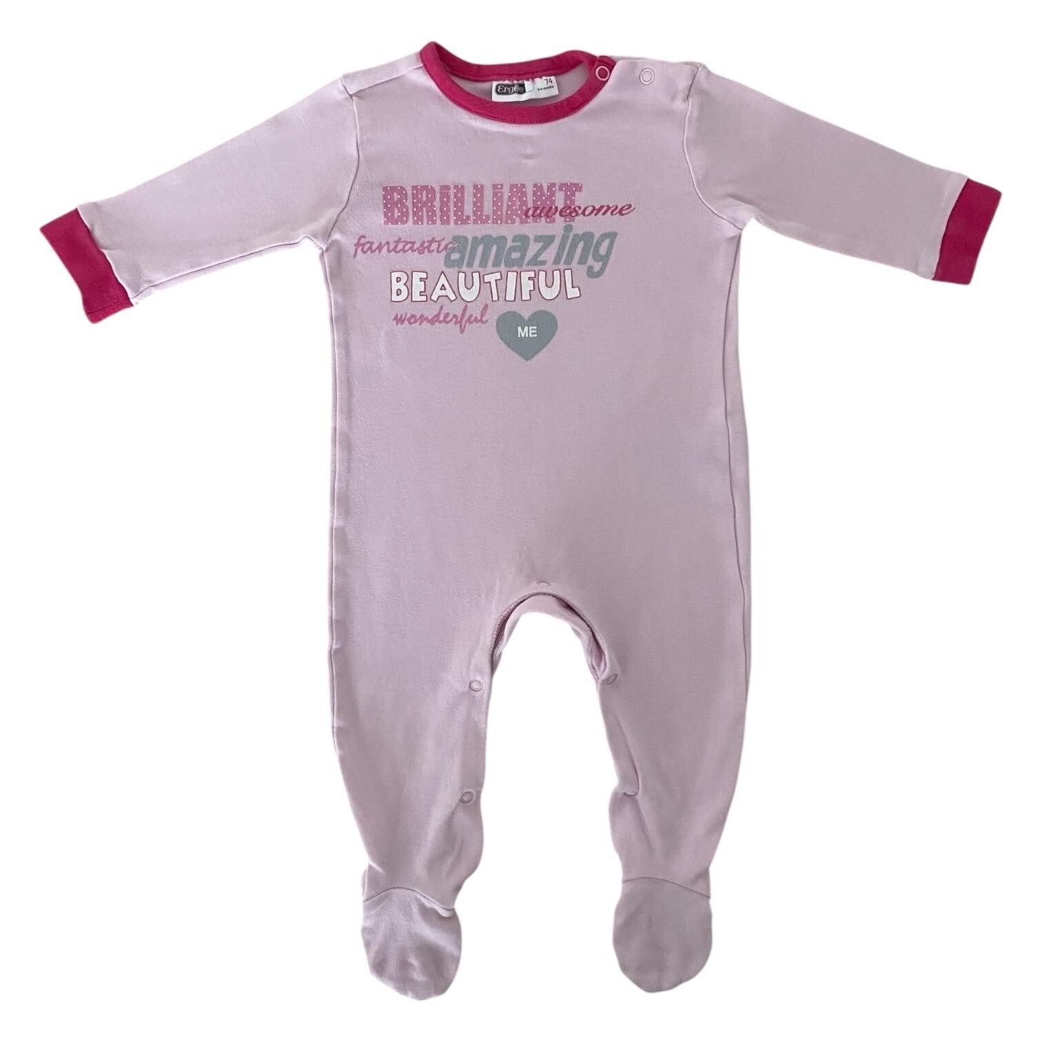 Einteiliger Schlafanzug mit Füßen - Größe 74