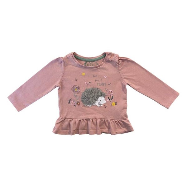 Langarmshirt mit Igel-Motiv - Größe 74