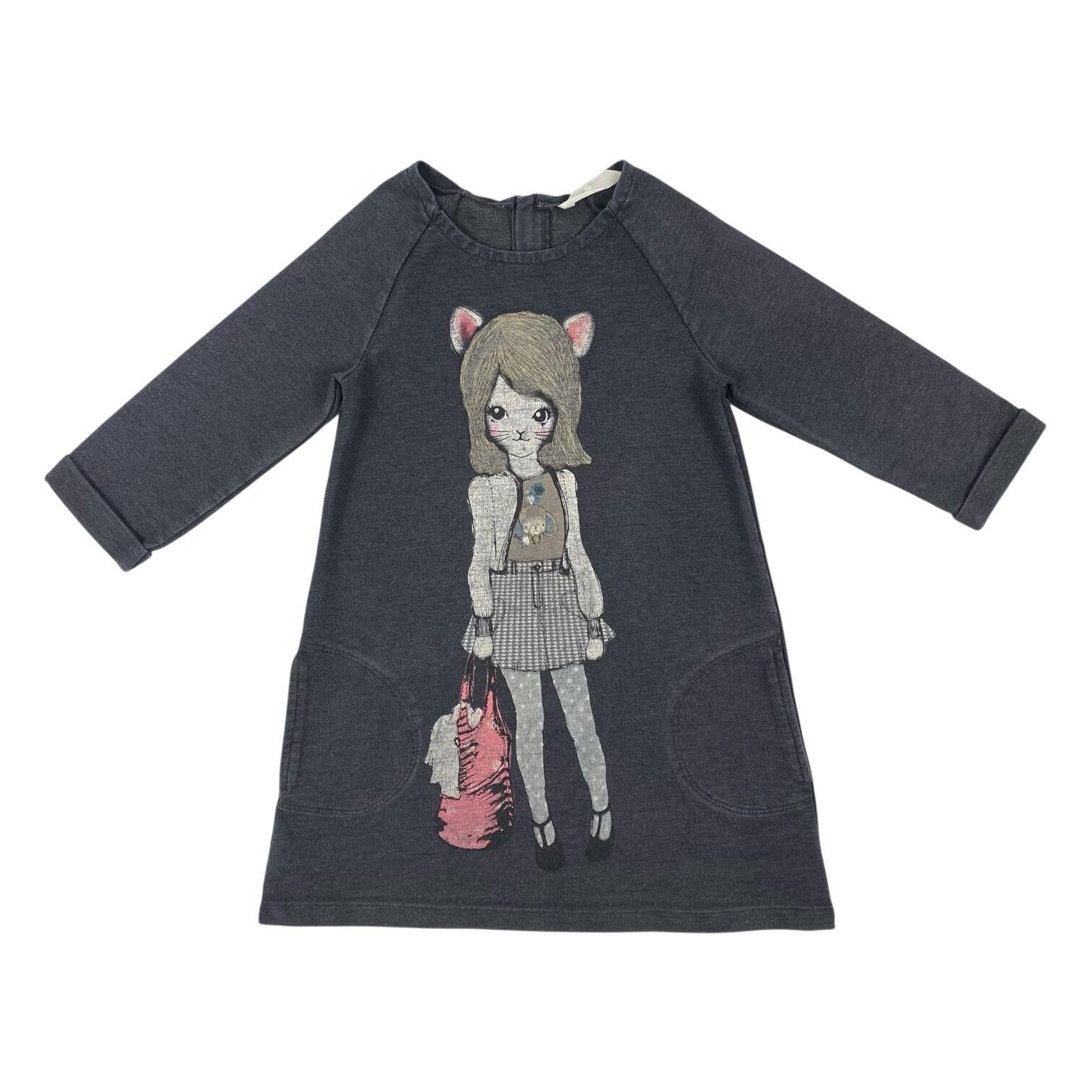 Sweatkleid 3/4-Arm - Größe 122/128