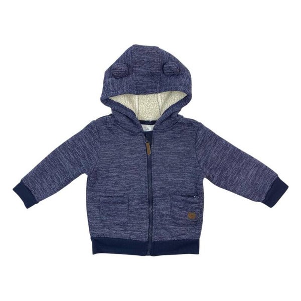 Sweatjacke mit Teddyfell-Futter - Größe 92