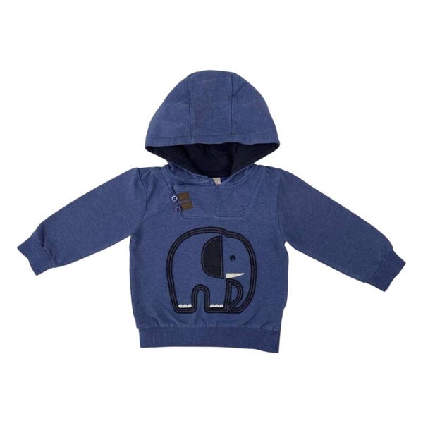 Kapuzenpullover mit Elefanten-Motiv - Größe 92