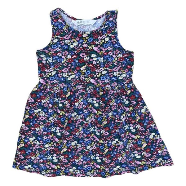 Ärmelloses Kleid mit Blumenmuster - Größe 98/104