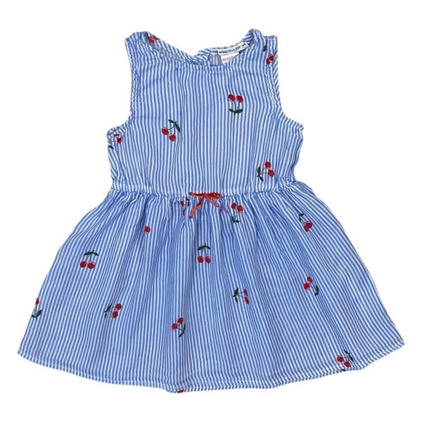 Ärmelloses Kleid / Trägerkleid mit Kirschen-Motiv - Größe 92
