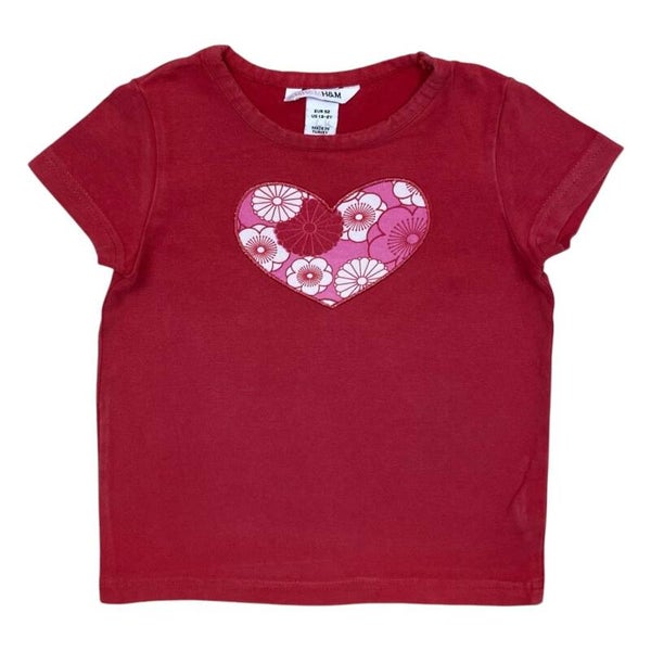 T-Shirt mit Herz-Applikation - Größe 92