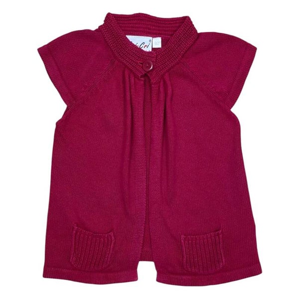 Ärmellose Strickjacke / Strickweste - Größe 92
