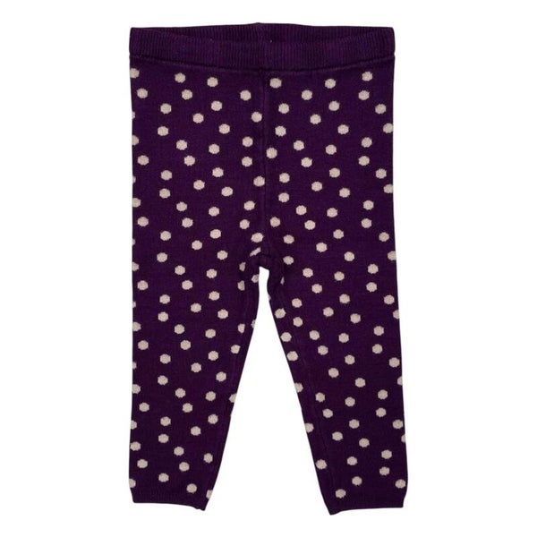 Gepunktete Leggings / Strickleggings - Größe 92