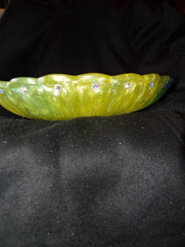 grote schaal voor fruit of snack geel/blauw