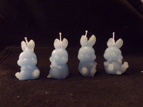 set van 4 paashaasjes, blauw