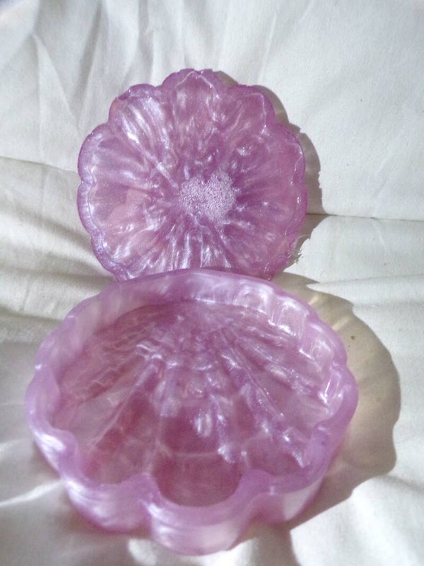 oestervormig potje,  lavendel