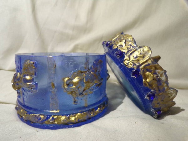 paardemolen blauw/goud