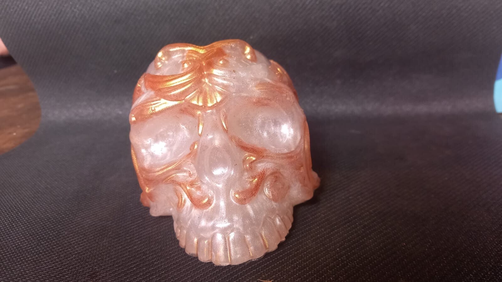 doodshoofd theelicht parelmoer/goud
