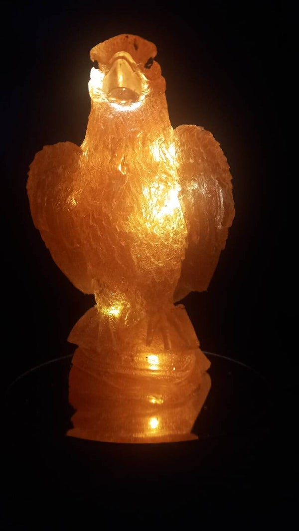beeld adelaar met ledverlichting