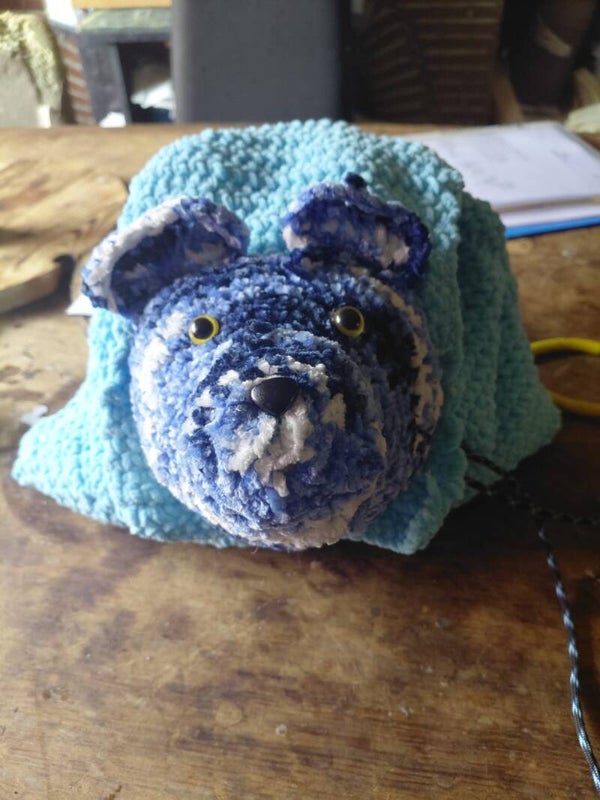 Rugzakje met Beer, blauw