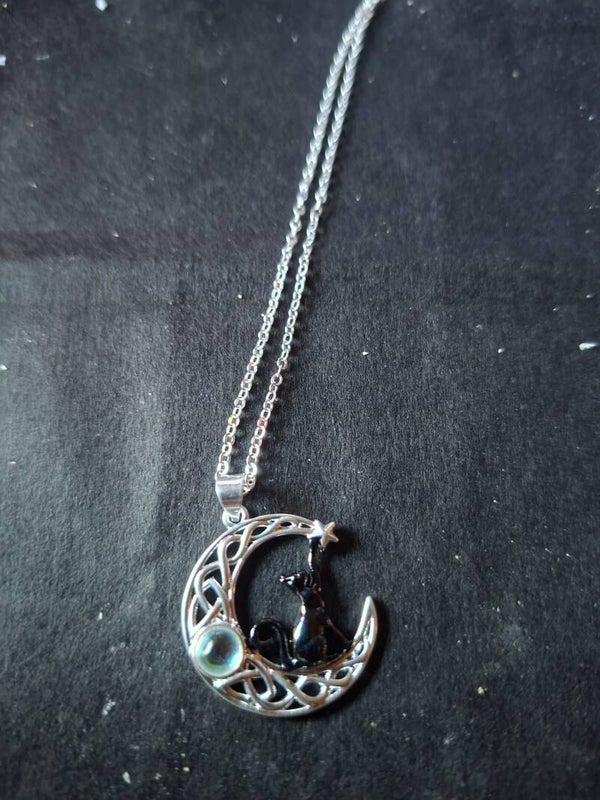 ketting, kat op maan