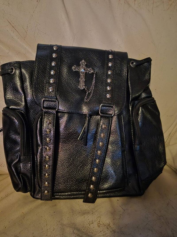 lederen tas met studs
