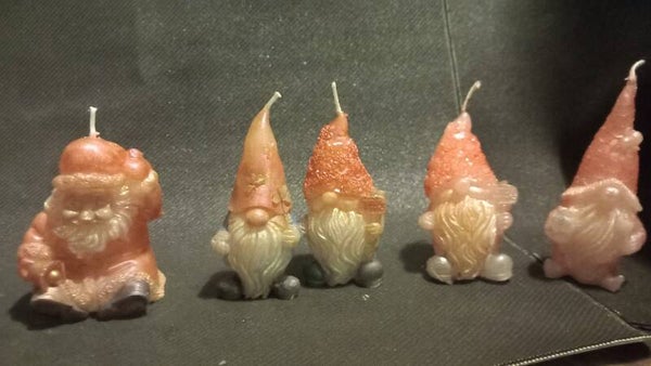 set van 5 kaarsen, kerstmis 1