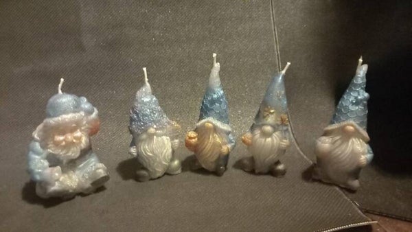 set van 5 kaarsen, kerstmis 2