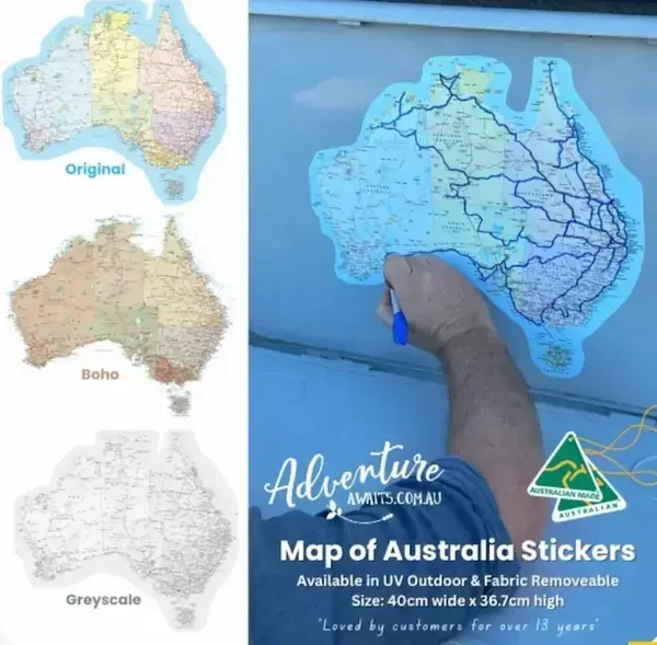 Map of Australia Sticker Decal