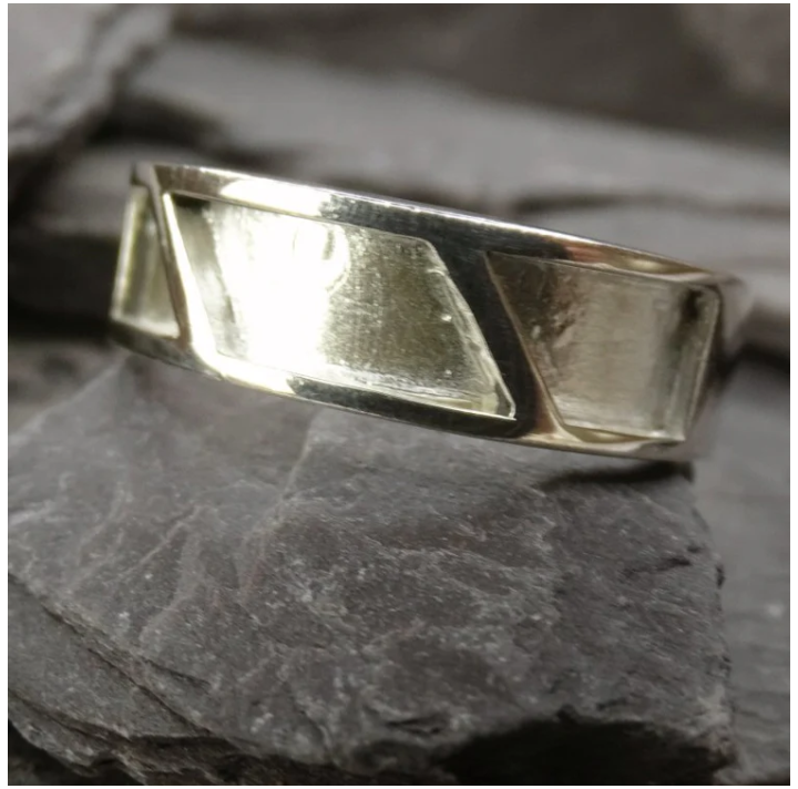 Silver Gents Channel Ring