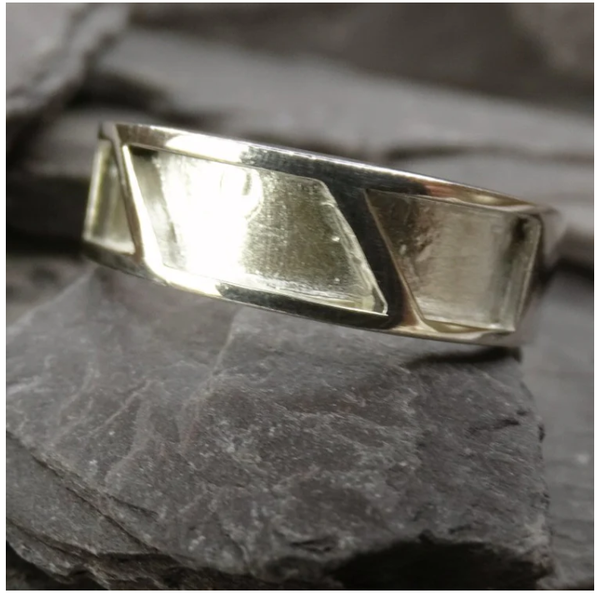 Silver Gents Channel Ring