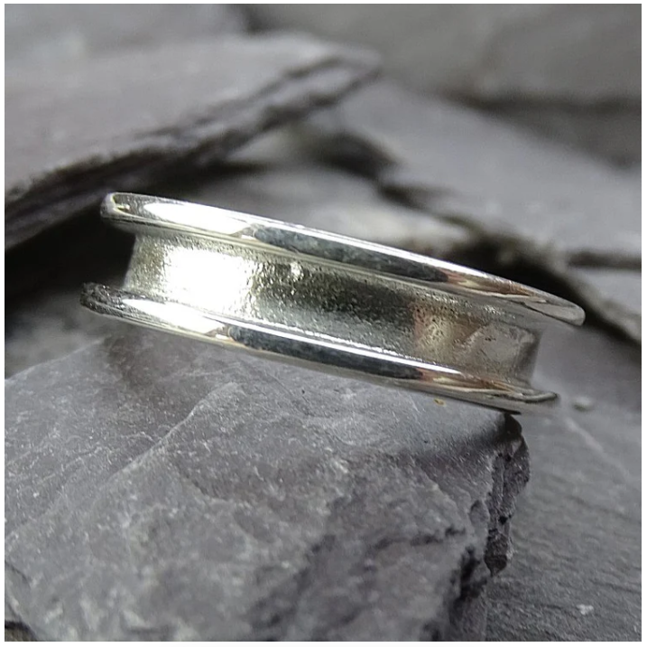 Solid Silver Narrow Channel Ring