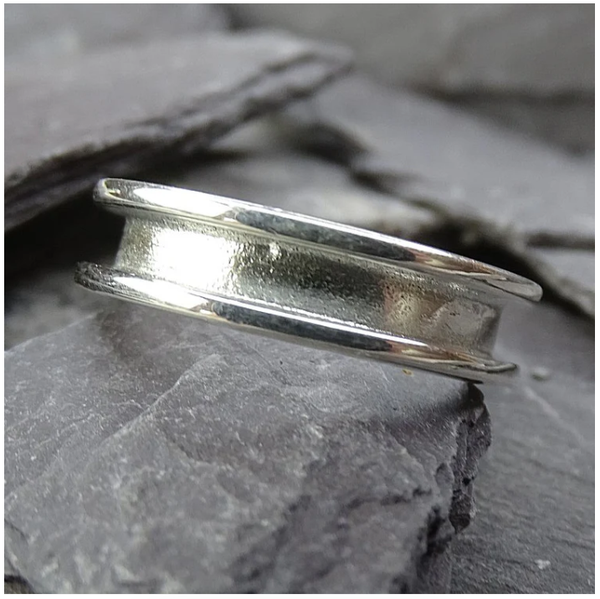 Solid Silver Narrow Channel Ring